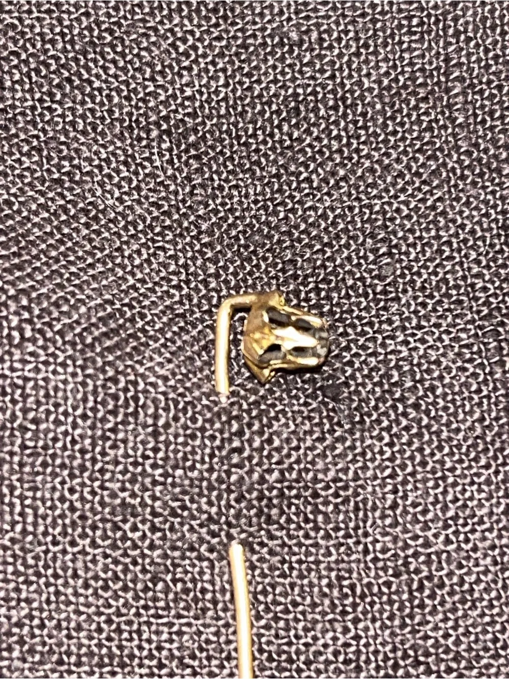 Antique 14K Gold & Diamond Starburst Stick Pin with 
